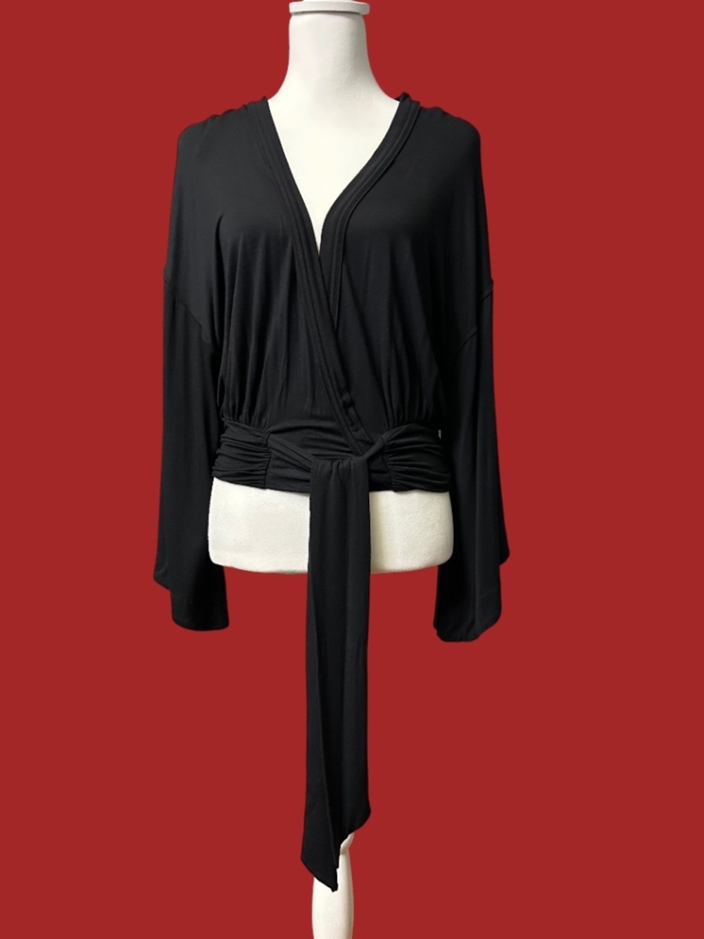 Free People Wrap Blouse with Attached Sash